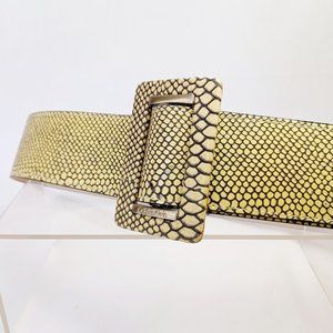 Calvin Klein Genuine Leather Snake Print Wide Belt M/L.  NWOT